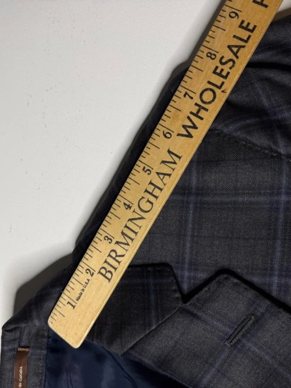 Peter Millar 38R Sport Coat Jacket Gray Windowpane Plaid 100% Wool